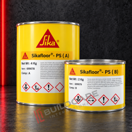 Sikafloor-PS two-part yellow metal set.